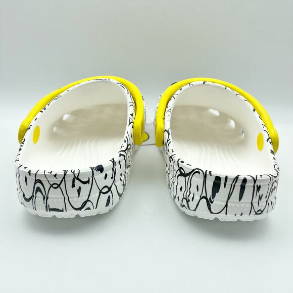 Crocs Kids Smiley World Clog US Juniors 4 EU 36-37 White Yellow NWOB - Picture 9 of 12